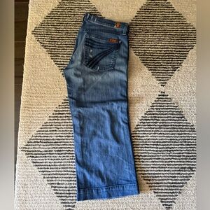 7 for all mankind cropped dojo jeans